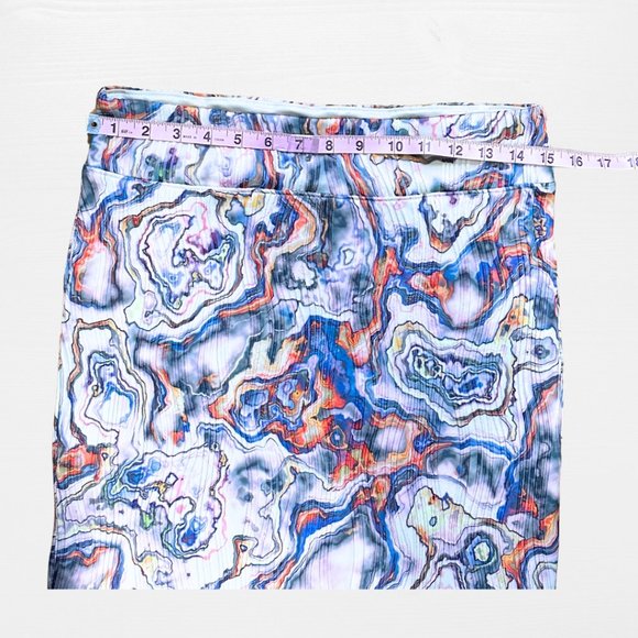SOLD mermaidcore watercolor pencil skirt leith size large - Picture 7 of 7